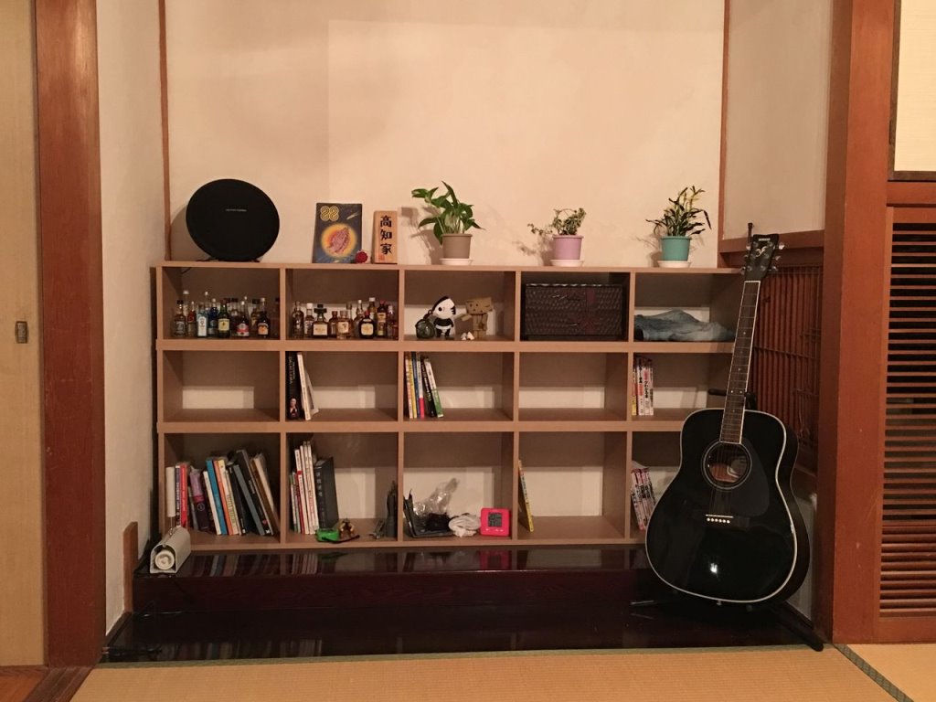 【DIY】床の間に無印良品のパルプボードボックスで作った本棚を設置しました。【リノベ】